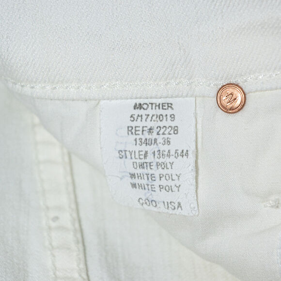 MOTHER Superior Denim TOMCAT High-Rise Crop Jeans Rip knee Size 26 - Picture 7 of 10